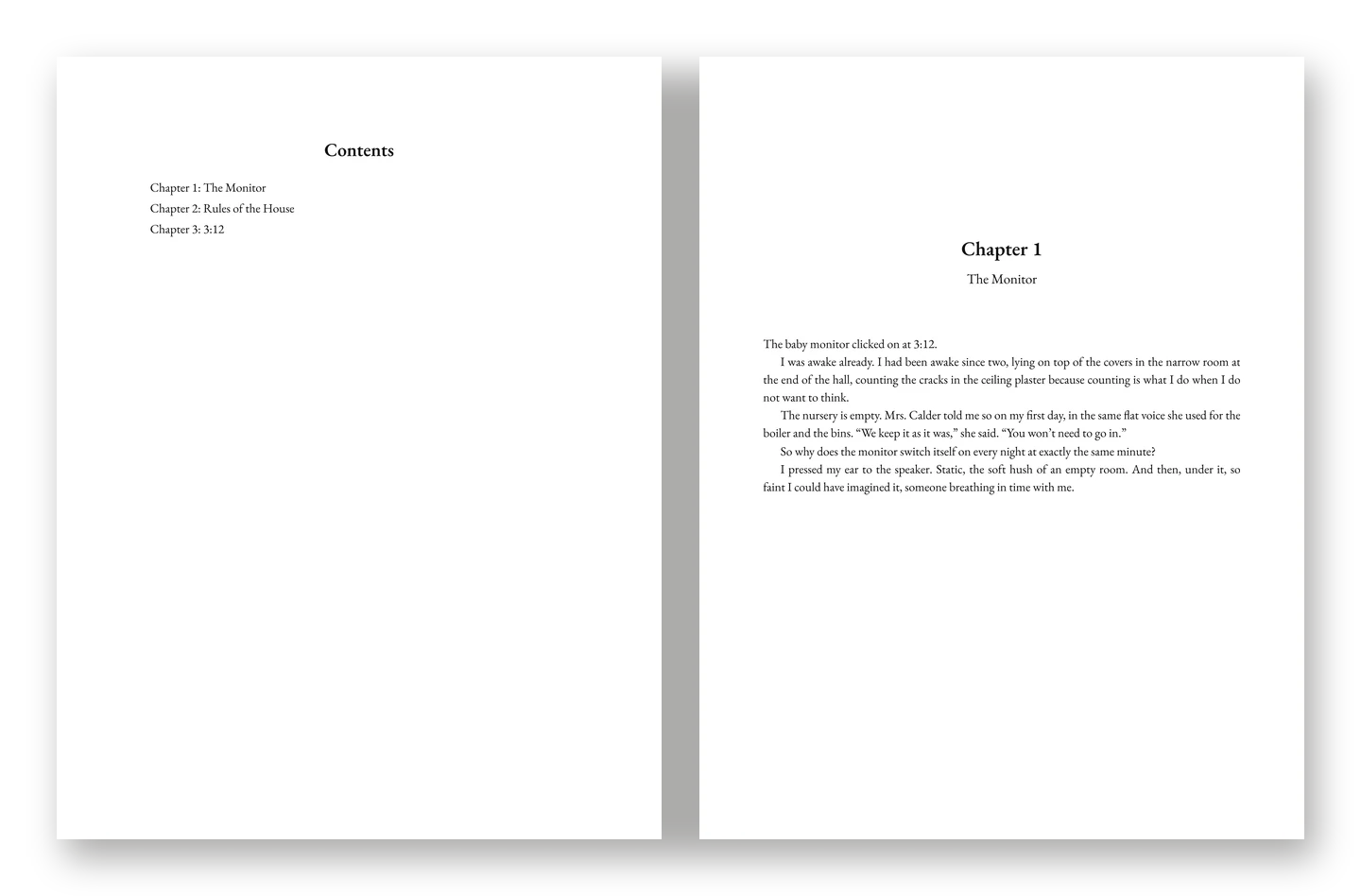 Two US Letter pages of the Etsy printable edition
